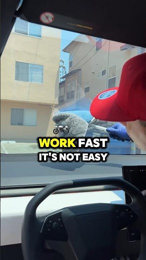 How To Clean The Cybertruck’s Windshield pt 2 #detailing #cybertruck #cardetailing #teslacybertruck