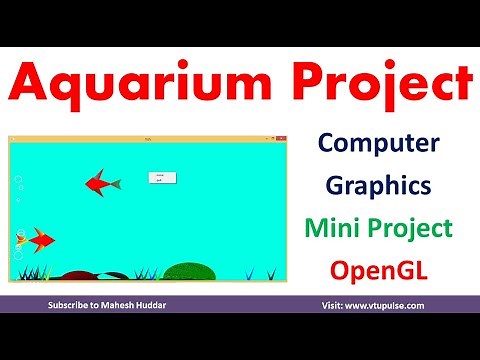 Aquarium OpenGL Computer Graphics Mini Project Demonstration and Source Code by Mahesh Huddar