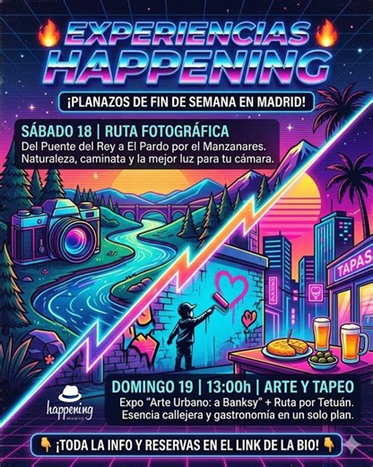 Experiencias Happening 17-19/04/26. Excursión El Pardo. Arte Urbano
