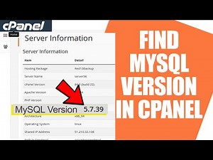 [🔴LIVE] How to find MySQL version through cPanel interface?