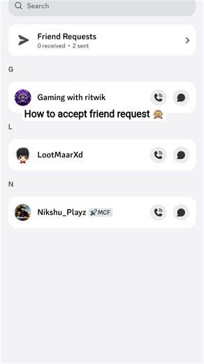 How to accept friend request in discord 😺#shorts #discord #suggestion #minecraft