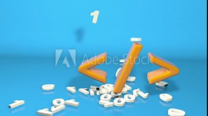 Working computer with a programming code on a screen.