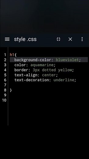 External CSS Using CSS properties in HTML #externalcss #css #cssproperties