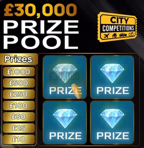 💥 TOP PRIZES WAITING TO BE WON! Right here, Right now! 🎟️ £30,000 Scratch Card 💰 Instant cash payouts – you play, we pay! ⏳ Don’t miss out… 👉 If you’re not in, you can’t win! ✨ https://www.citycompetitions.com/raffle/30000-prize-pool-scratch-card-win-cash-instantly-tickets-2-new/ | City Competitions
