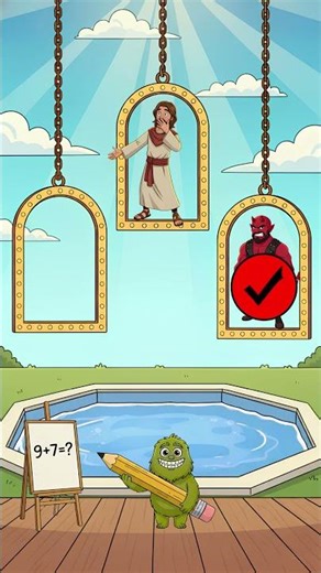 Jesus vs. the Devil—Math Showdown! 😱🧮 #jesus #biblequiz