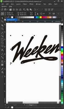 proses design text " Enjoy Weekend " with coreldraw #coreldraw #coreldrawtutorial #tifografi