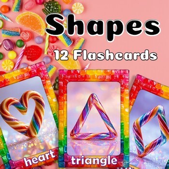 12 Printable Flashcards for Kids • Shapes • Cards for Home and School