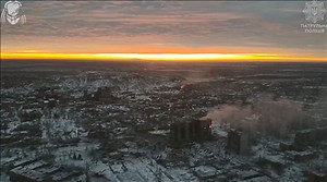 Drone reveals destruction in conflict-hit region of Ukraine's Toretsk