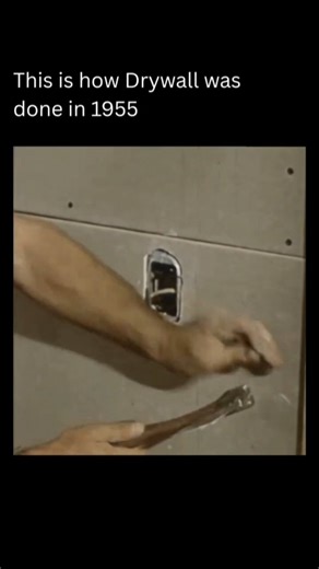 Larry Haun on Instagram: "(P.S. for modern-day DIY plans, tap link in bio)🏘 In 1955, the production and installation of drywall, also known as plasterboard or gypsum board, was a relatively established but still evolving process that revolutionized interior construction by providing a faster and cleaner alternative to traditional wet plaster. Drywall panels were made by sandwiching a core of gypsum plaster between heavy paper sheets, with the gypsum typically mined, crushed, and then calcined t