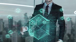 Holographic Augmented Reality Digital Network Concept Display