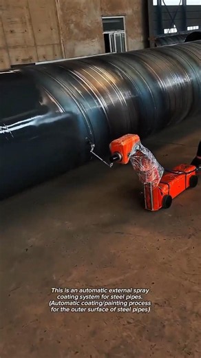 Inside Automated Steel Pipe Coating Process | High-Speed Industrial Spray Technology