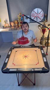 Learn Hardest Return Carrom Stroke in Seconds #talented #StrikeAndPocket #tricks #AshrafKhan #Carromking #trickshot | Strike And Pocket