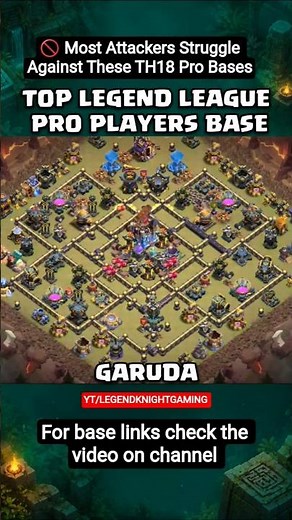 🚫 Most Attackers Struggle Against These TH18 Pro Bases#ClashOfClans #TH18 #TH18Base #COC #Gaming