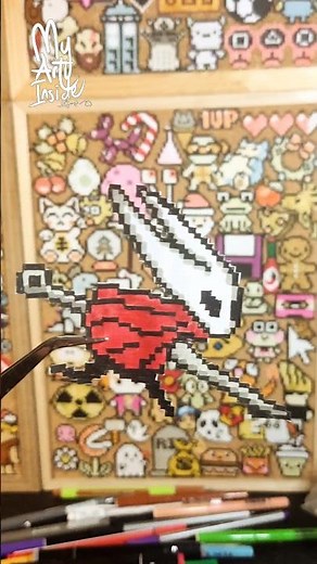 Hornet from Hollow Knight in Pixel Art Style 🕷️✨ | Speed Drawing