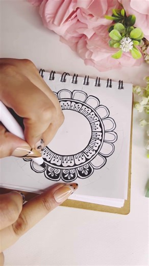 Satisfying Mandala Art ✨ | Intricate Circular Pattern #shorts #art