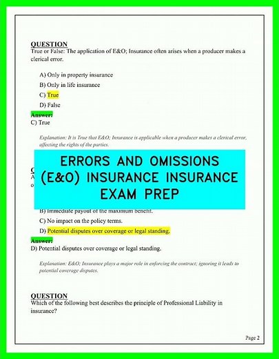 2026 Insurance Exam Mastery: Secrets to Dominating Errors and Omissions Liability Questions