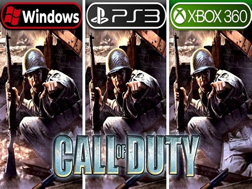 《使命召唤1》 PC vs PS3 vs Xbox 360  游戏画面对比