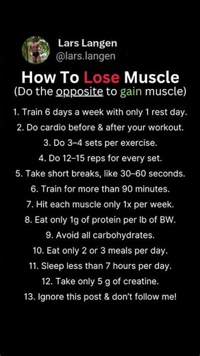 Lose Muscle Super Effectively! #muscleloss #losemuscle #musclegain #musclegains