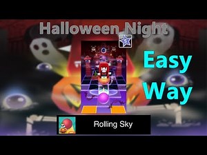 Rolling Sky Level 32 - Halloween Night - 100% Completed - Easy Way