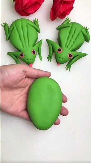 Make a Cute Clay Frog | art and craft ideas #shorts