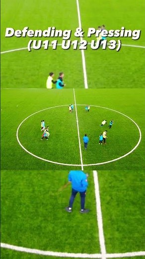 Defending&Pressing (U11 U12 U13) #football #training #drill #defending #pressing #warmup