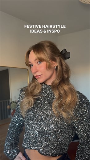 Chlöe Swift on Instagram: "ad festive hairstyle ideas & inspo for the holiday season! 🎄💝✨ @kerastase.official which style will you be trying? product prep: 1. anti frizz glaze milk (to protect from heat & smooth) 2. mousse bouffant (to add hold & volume) 3. elixir ultime oil (to nourish & add shine) 4. laque couture hairspray (to fix into place & smooth fly-aways) #hairstylist #hairstyles #updo #hairideas"