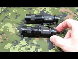 CREE Q5 1 AA LED mini flashlight review by owner GREAT BUY