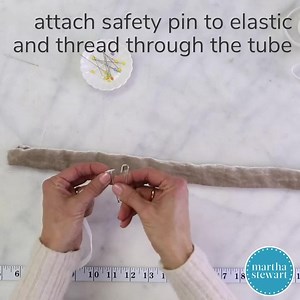 1 minute scrunchie tutorial via Martha Stewart | Madam Sew