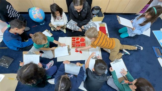 💙Watch as a group of first graders work through the addition of fractions with a common denominator. The lesson is tactile, visual, and auditory which supports a deep conceptual understanding. Also, notice how the language of fractions is repeated and reinforced. 💚The Montessori method invites students to want to learn and most importantly allows children to discover mathematical ideas. #themontessorischoolofsanantonio #MSSA #montessorieducation | The Montessori School of San Antonio