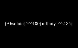 2023数字系列---从1 到 {absolute {{^^^100}infinity}^^3}