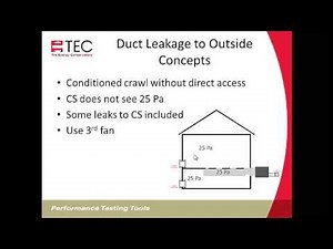 Advanced Duct Leakage Testing Webinar