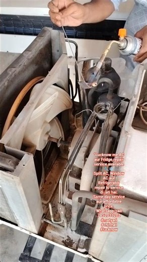 “Lucknow me AC aur Fridge repair service available 🔧❄Split AC, Window AC #matyari #chinhat #lucknow