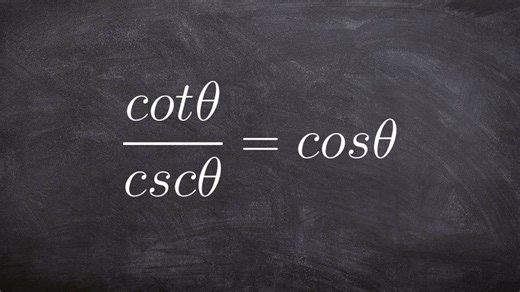 Learn how to verify a simple trigonometric identity