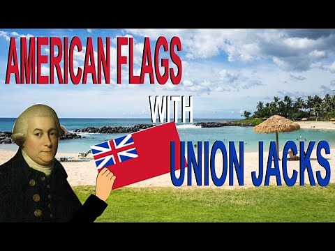 UK vs USA - American flags that include the British Union Jack