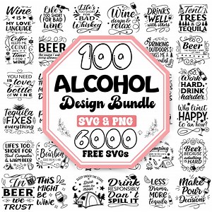 Alcohol SVG Design Bundle: Funny Drinking Quotes (digital Download) - Etsy