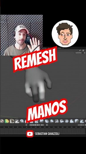 Remesh sin que se unan ciertas partes en Blender #blender #remesh #dynamesh #tutorial #modelado3d
