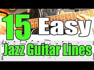15 Jazz Guitar Licks For Beginners - Dorian, Ionian & Mixolydian Modes - Lesson With Tabs & Analysis