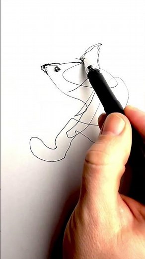 Easy Scribble Drawing with Ballpoint Pen - ASMR Art #gorarts