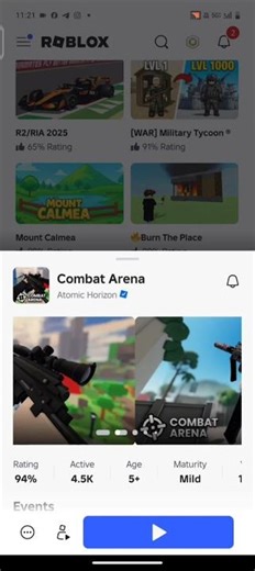 1v1 SHOWDOWN in Combat Arena 🥷 | Epic Roblox Fights #roblox #shortfeeds