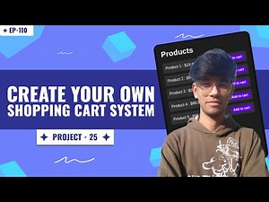 Build an E-commerce Cart Using JavaScript | Project-25 | EP-110