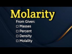 How to calculate Molarity from mass percent | Density ?