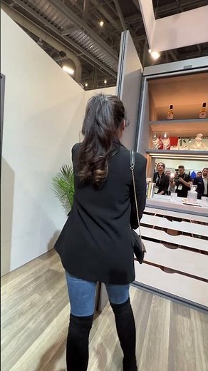 Incredible Pocket Door System | REVEGO by Blum | IBS 2023 #shorts #doors #storage #pocketsystem