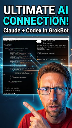 How to connect Claude Code & Codex In GrokBot
