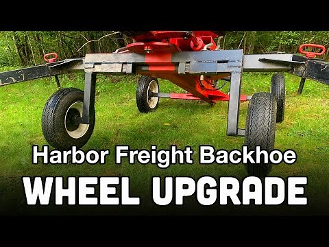 Adding extra wheels on a Harbor Freight Backhoe Trencher