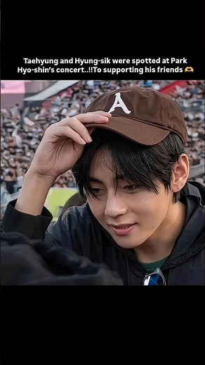 Taehyung and Hyung-sik spotted at Park Hyo_shin's concert 👀😍💜||#bts #taehyung #shorts