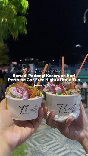 seruu bgt car free night perdana di padang 😍🫵🏻 walaupun hujan tiba” wkwk 😭 #carfreenight #padang #fyp #viral #masukberanda