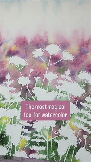 🖌WATERCOLOR COMMUNITY#1🖌 on Instagram: "This one tool completely changed how I paint. It’s called masking fluid, and there are a variety of ways to use it effectively with watercolor. It not only allows you to protect your highlights without using gouache, but it also makes it possible to create very fine details with layered colors. If you want to learn how to use masking fluid to level up your watercolor abilities I am teaching a 4 part online workshop at the end of this month.