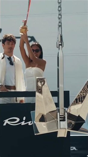 Charles Leclerc & Alexandra Christening His New Riva Yacht! 🍾✨