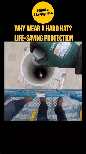 minutehappyness | A hard hat absorbs and distributes the force from falling tools, debris, or bumps, preventing serious injuries like skull fractures or... | Instagram