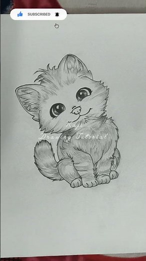 How to draw a cute cat easy। How to draw a cute cat step by step। #cutecat #cat #cats #youtubeshorts